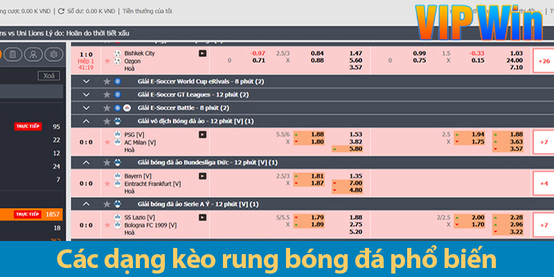 Kèo rung bóng đá – Khám phá các kèo rung và kinh nghiệm chơi hiệu quả 2025